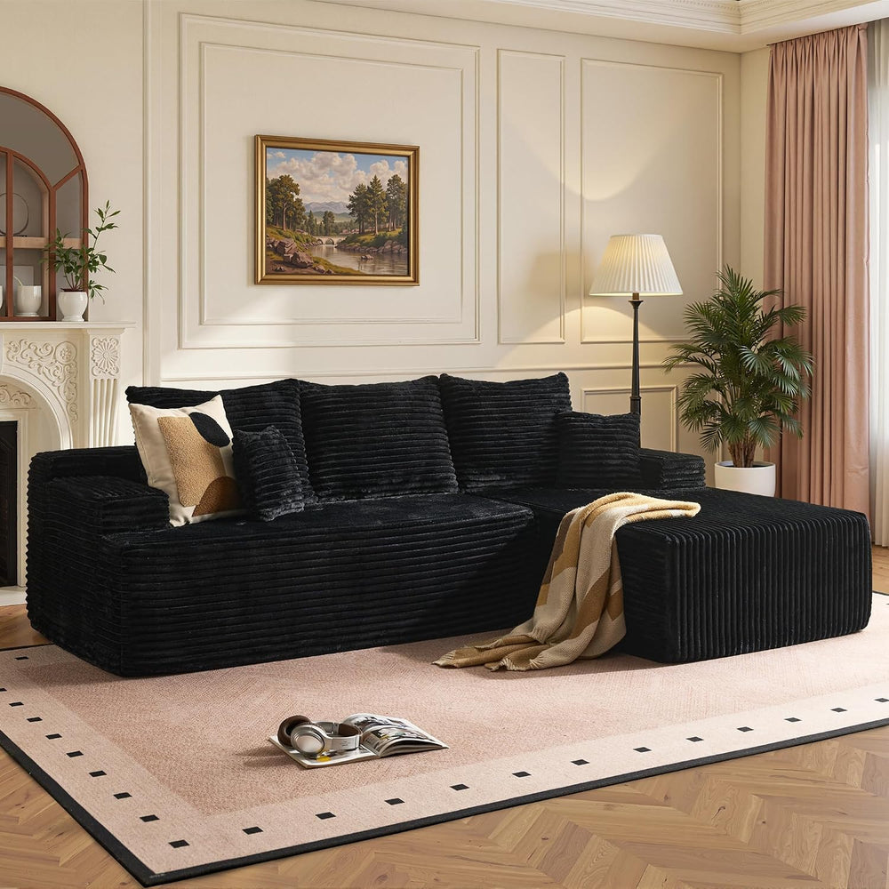 96" Cloud Sectional Couches for Living Room, L Shaped Couch with Deep Se...