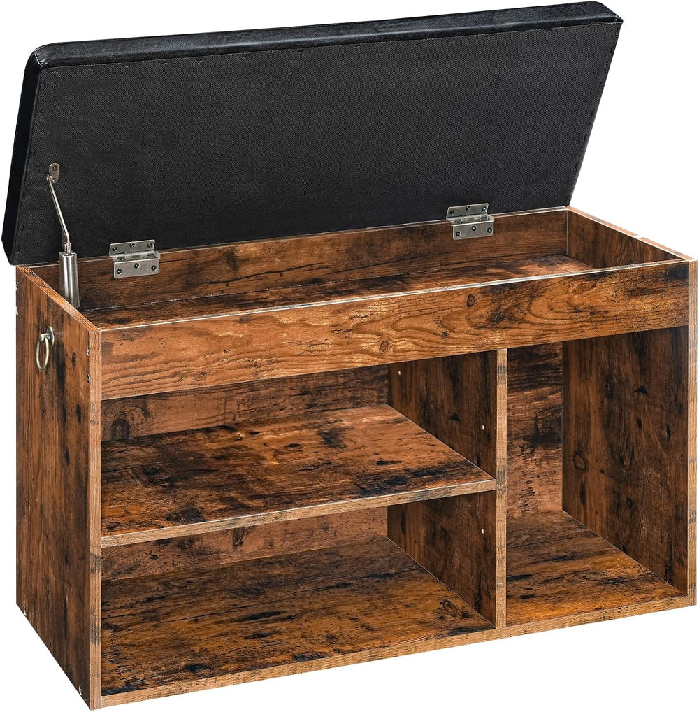 HOOBRO Shoe Storage Bench with Cushion, 32.3'' Entryway Bench with Li...
