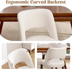 Dining Chairs Set of 2,Modern Linen Dining Room Chairs with Thick Cushions,Upholstered Kitchen Dining Room Chairs for Dining Living Room Beige