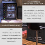 GDLF L-Shaped Home Bar Cabinet with Fridge Space, Oversized Basement Bar | Basement & Man Cave Bar, Seats 5+ Guests, Premium Wood-Grain Finish, Sculpted Edge Details, Fridge Space & Wine Storage