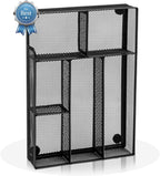 Desk Drawer Organizer, Office Drawer Divider Organizer Tray with 6 Compartments, Metal Mesh Desktop Organization and Accessories for Stationery Makeup Kitchen Toolroom School ＆Office, 12.6x8.27x1.6 in