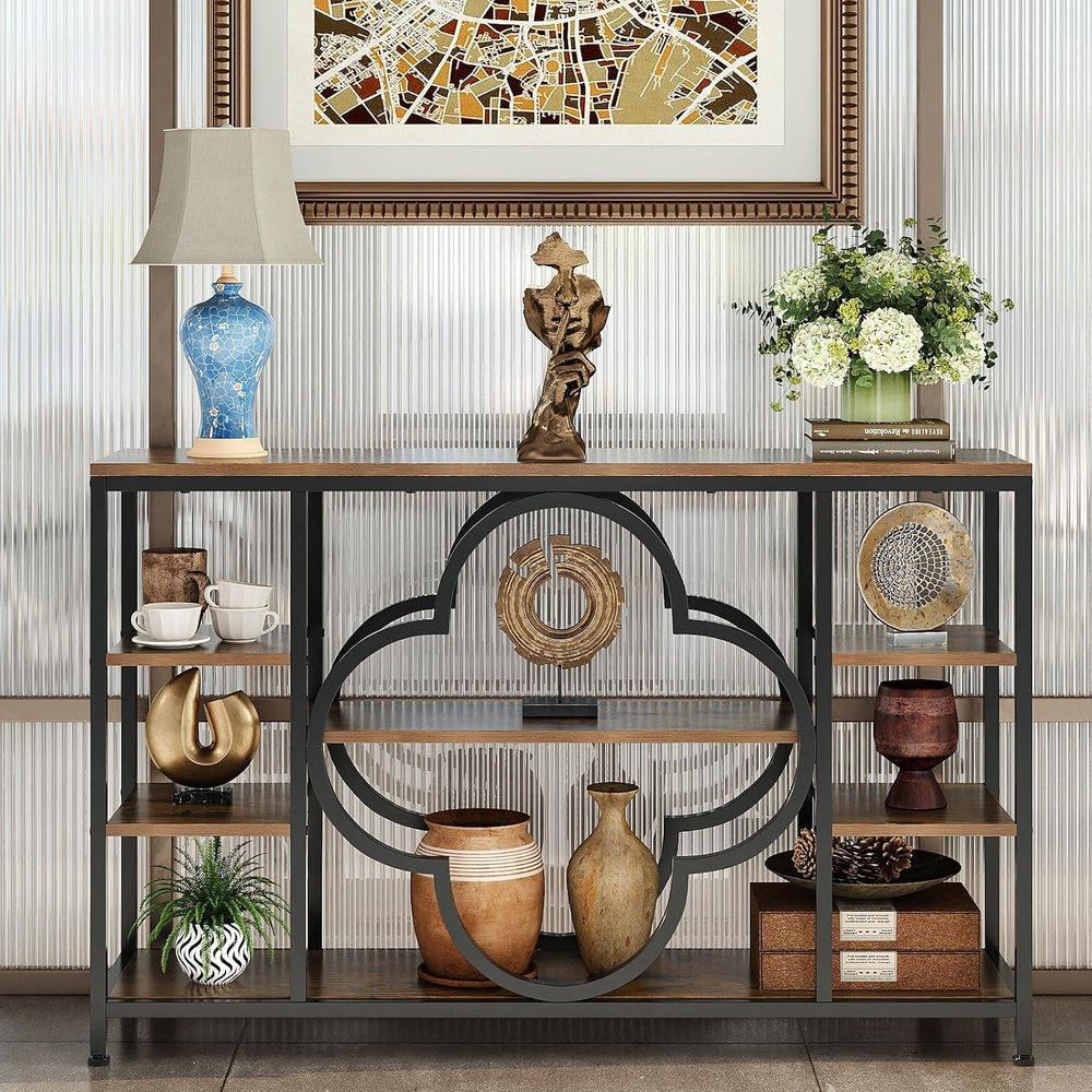 GiftGo 47" Farmhouse Console Tables for Entryway Retro Sofa Table Behind...
