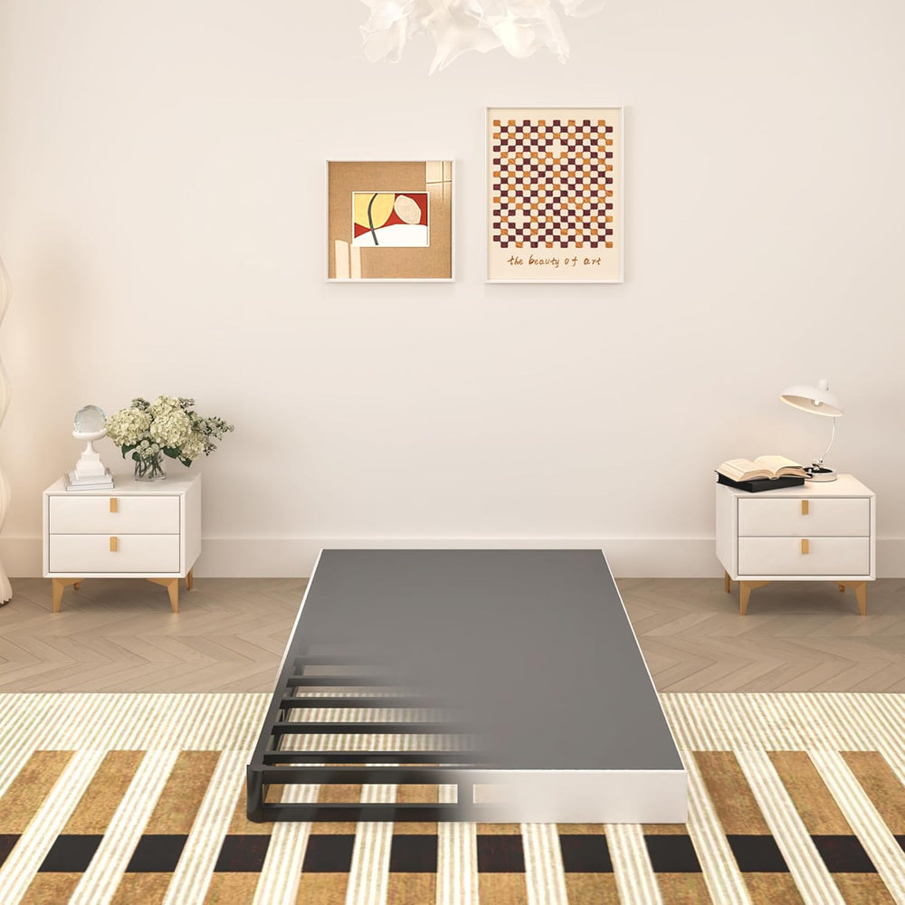 5 Inch Twin Box Spring, Heavy Duty Metal Mattress Foundation, 2500 lbs Capaci...