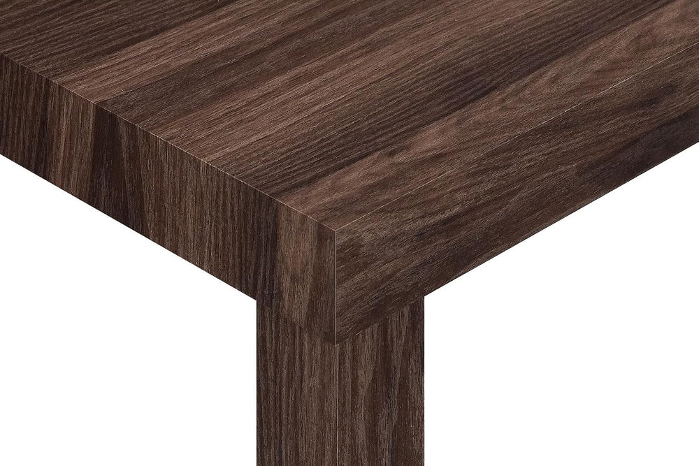 Parsons End Table, Canyon Walnut Finish, Modern Side Table for Living Room Be...