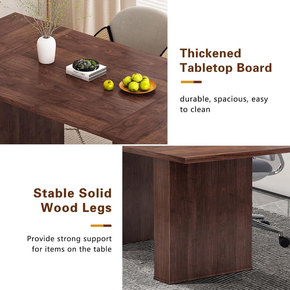 weselon 78 Inch Dining Table for 6 8 10, Modern Farmhouse Rectangular Kitchen...