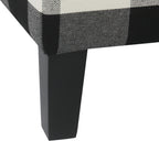 HomePop 36" Storage Ottoman Bench with Hinged Lid - Black Buffalo Plaid