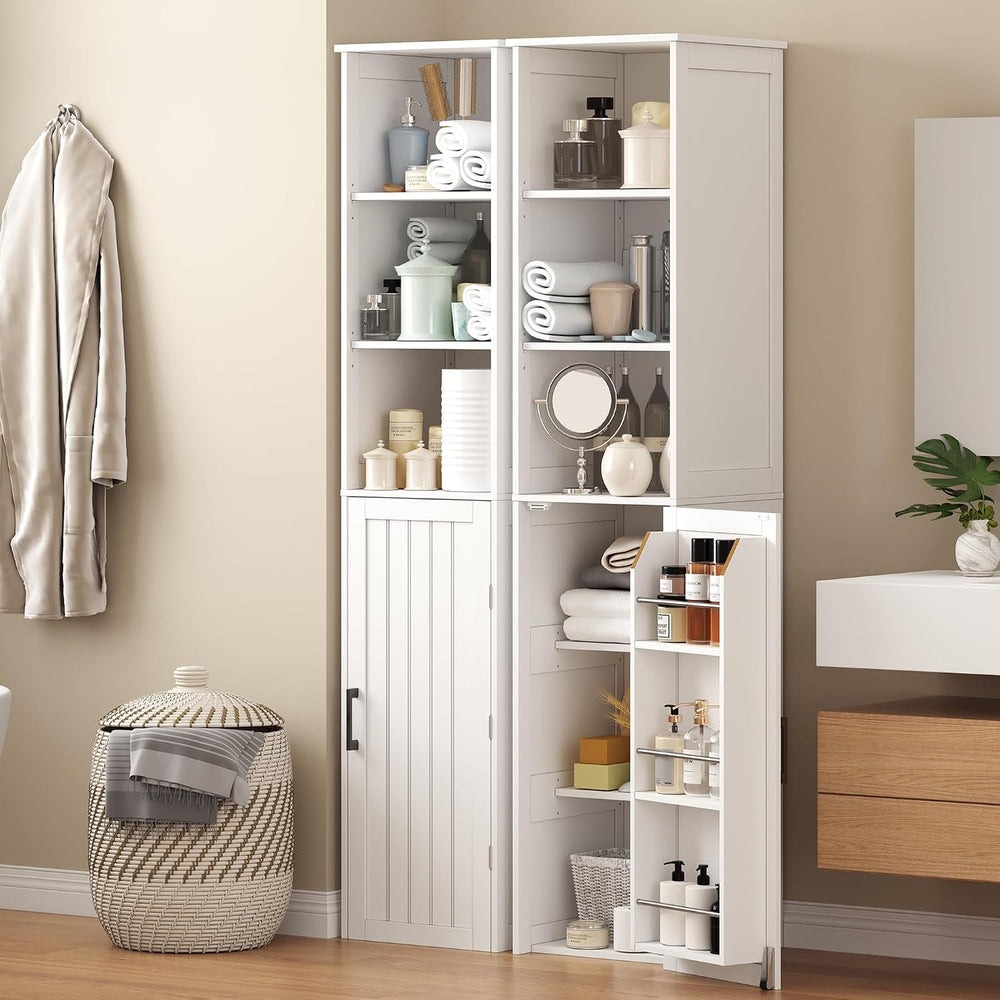 ChooChoo Narrow Kitchen Pantry Storage Cabinet, Slim Storage Cabinet with Adj...