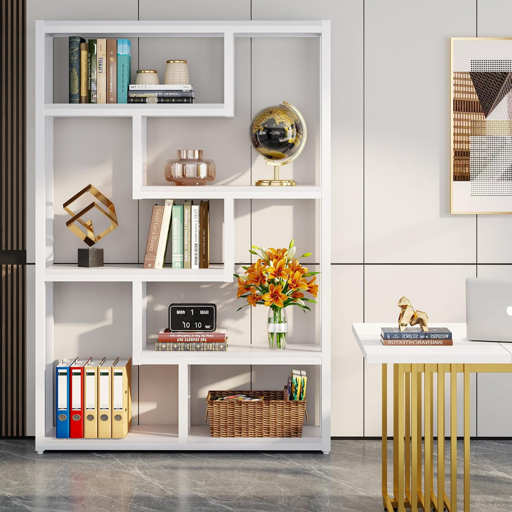 Tribesigns Way to Origin 6-Shelf Industrial Bookshelf, Modern Etagere Bookcas...