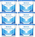 Moisture Absorbers 6 Pack, Fragrance-Free Closet Dehumidifier for Bathroom, Car ＆ Basement, 10.5 oz Refillable Humidity Absorber Boxes