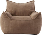EBENCHICO Giant Bean Bag Chair for Adults, Corduroy Large Bean Bag Chairs for Teens with Armrests, Comfy Adult BeanBag Chair Sofa Couch with Filler Included for Bedroom Living Room