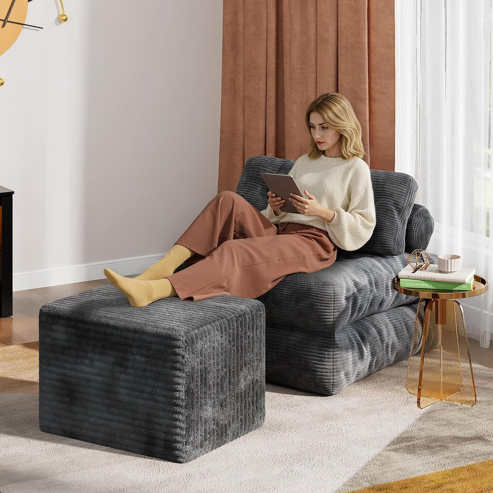 WLIVE 26'' Ottoman, Lightweight, Movable Foot Rest Stool for Living R...