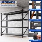 MIIIKO 79" W Storage Shelves,6800LBS Metal Garage Storage Shelving,Heavy Duty Adjustable Unit Storage Shelves for Warehouse,Basement,79" W x 24" D x 79" H,Black