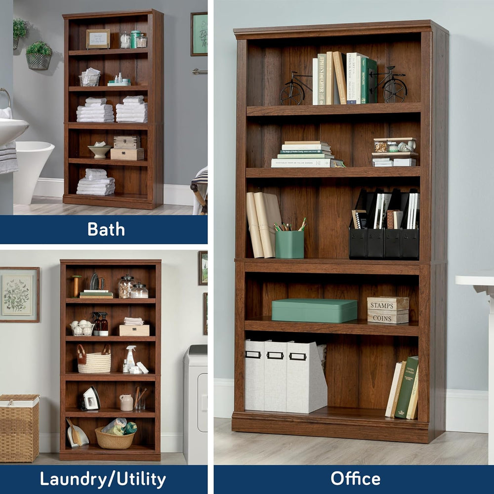 Sauder Miscellaneous Storage 5-Shelf Bookcase/ Book shelf, Washington Cherry ...