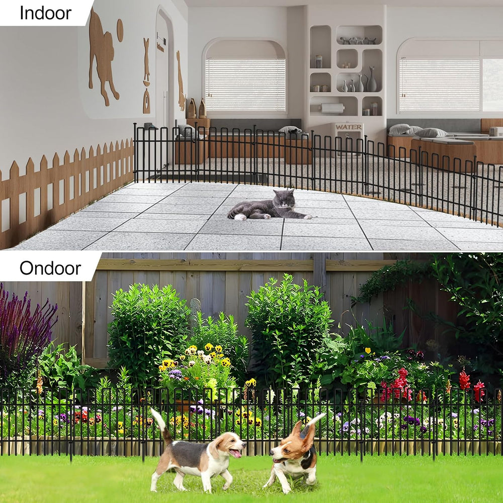 26 Panels No Dig Animal Barrier Fence, 13in(H) x 37ft(L) Garden Edging Border...