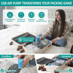 30 Pack Vacuum Storage Bags with Rechargeable Wireless Electric Pump, Vacuum Seal Space Saver Bags for Clothing, Pillows, Blanket, Bedding, Comforter