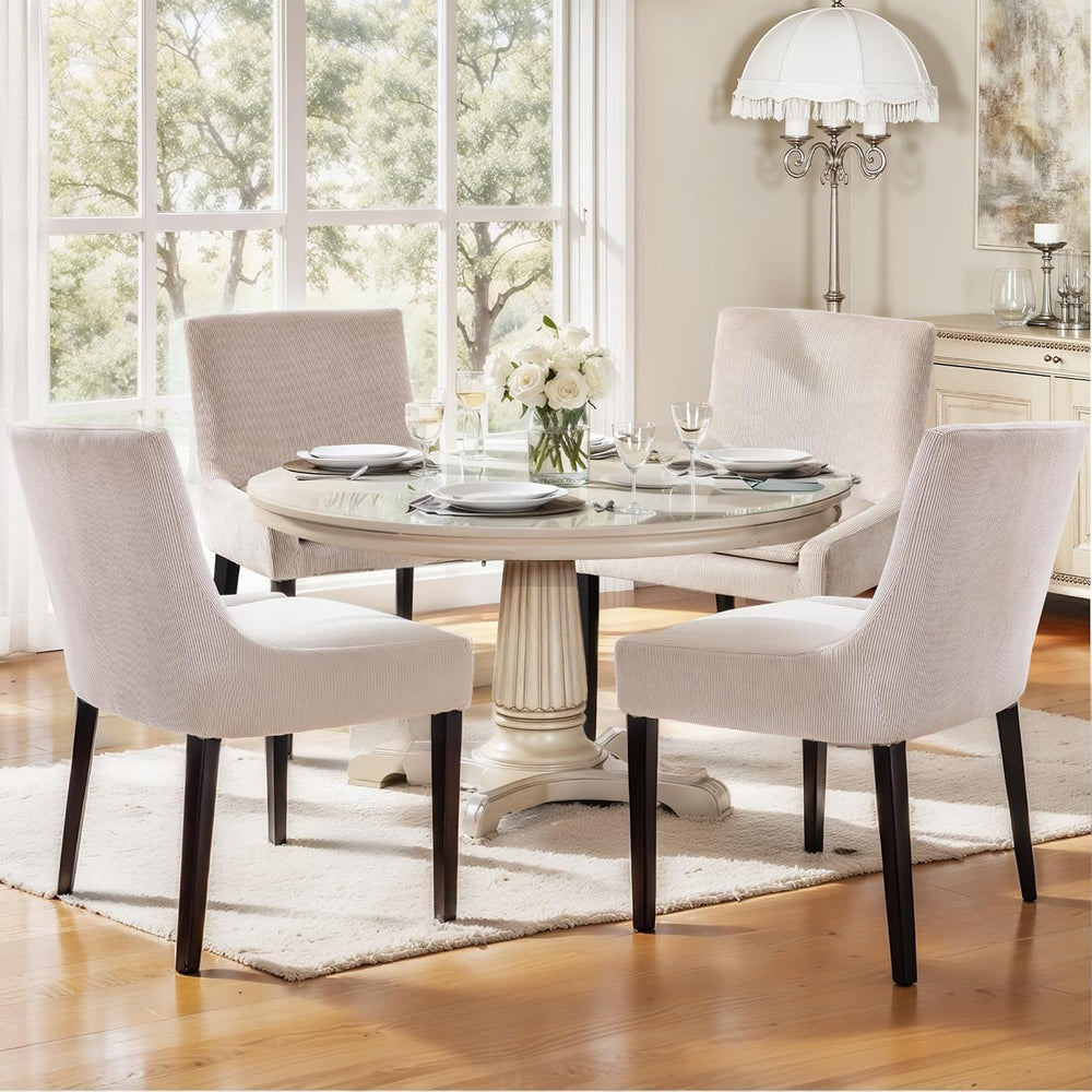 MALOL Upholstered Mid-Back Dining Chairs Set of 4