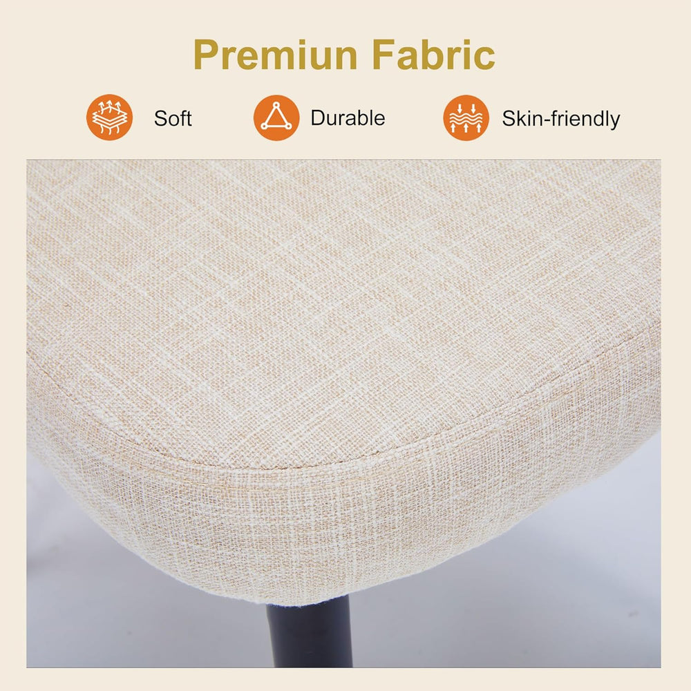Modern Dining Chairs, Fabric Upholstered Accent Kitchen Chairs with Comfy Pad...