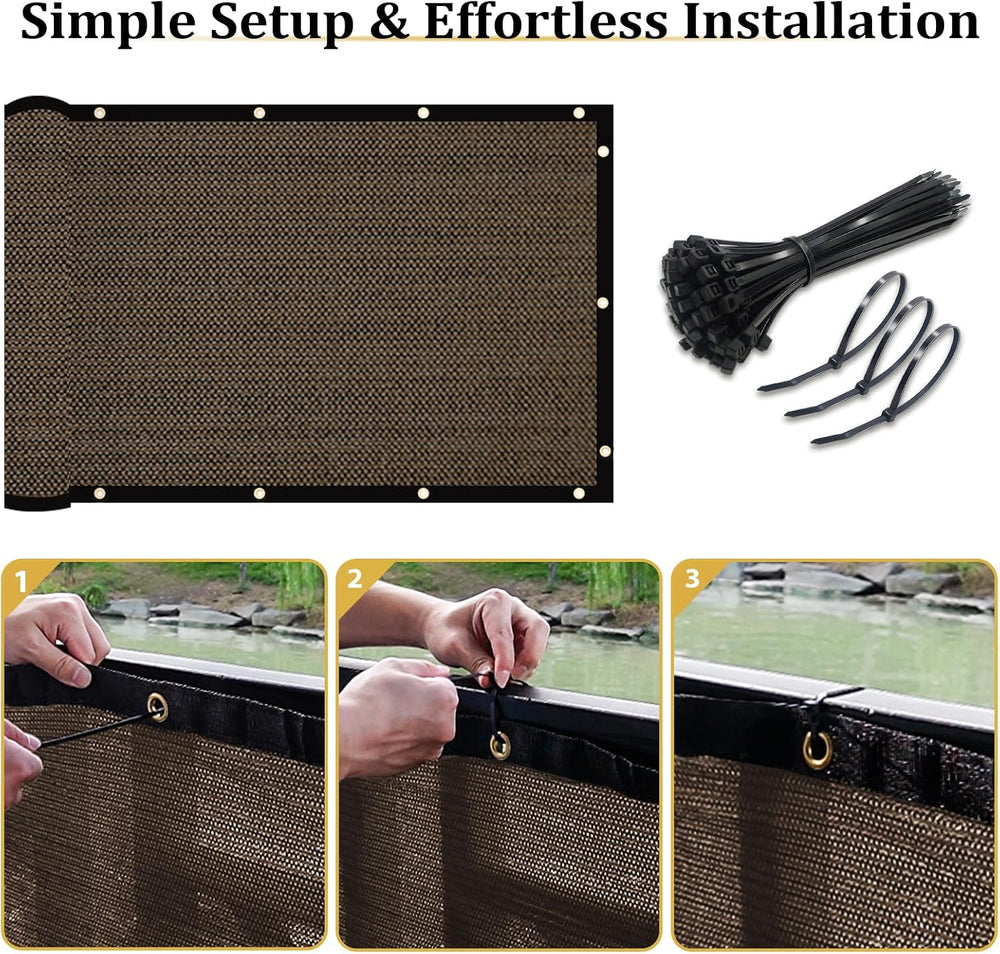 Shade&Beyond 4' X 25' Fence Privacy Screen Heavy Duty 170 GSM Fen...