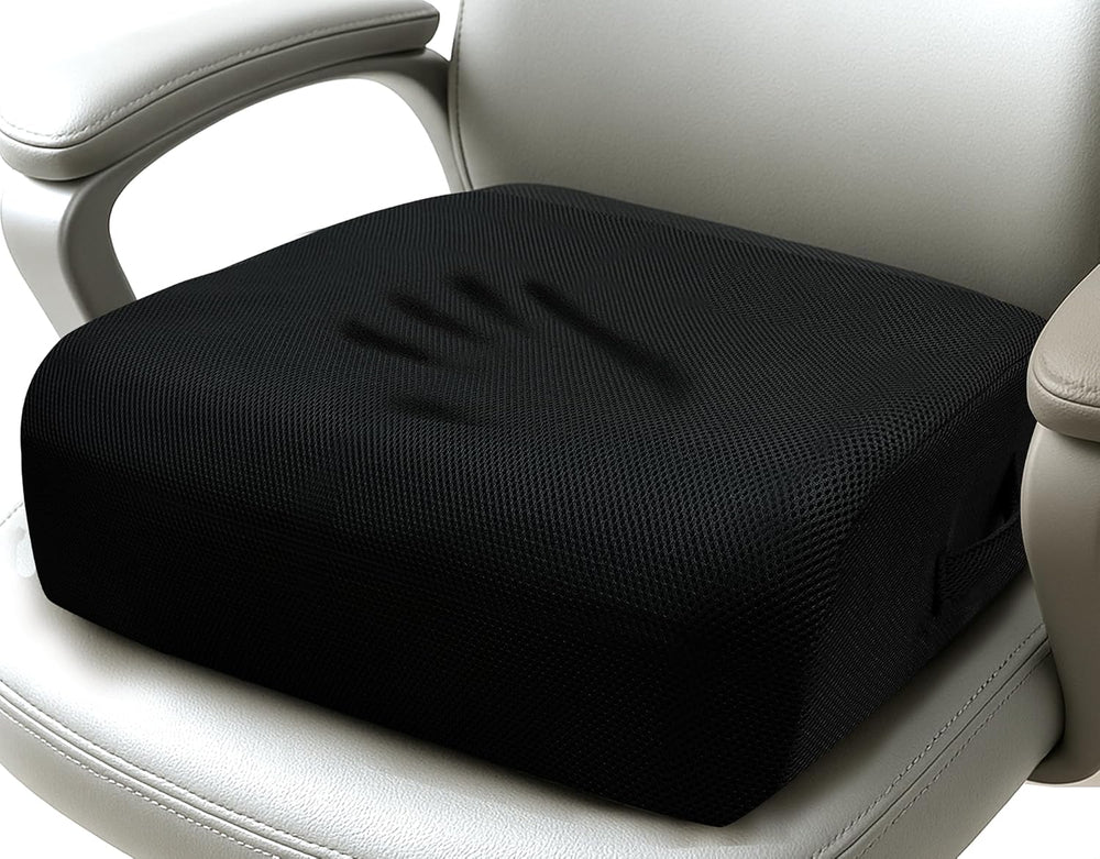 Office Chair Booster Cushion — 6-Inch Extra-Thick Height Increase Seat Pad wi...