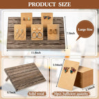 Blulu 31 Pack Wooden Earring Display Stand 7 Slots jewelry Display Holder with Earring Card for Selling Vendors Retail Show