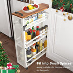 2025 New, Slim Kitchen Storage Cart, 3 Tier Metal Rolling Utility Cart Mesh Basket, Multifunction Wire Basket Shelf Trolley for Home Laundry, Bathroom, Living Room, White