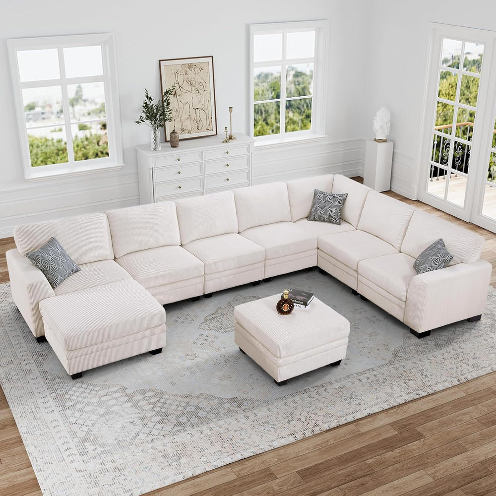 Legend Vansen Oversized Modular Sectional Sofa,U/L-Shaped Corduroy Couch with...