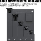 UNITEDPOWER Cable Tie Holder, Wall Mount Storage Rack Organizer for Workshop, Shed, Garage, Home, Fit Various Lengths Zip Tie