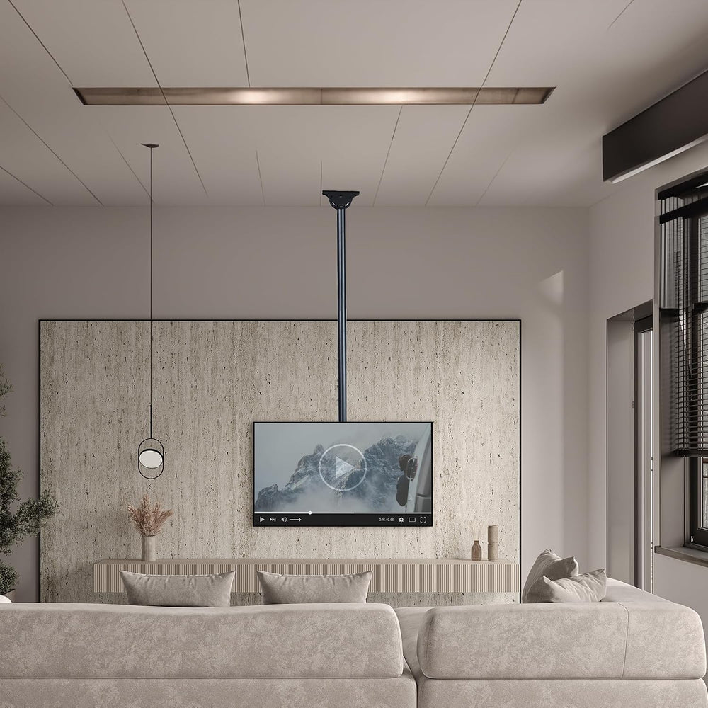 VIVO Black TV Ceiling Mount for 37 to 90 inch Screens, MOUNT-VC90-10 | Full S...