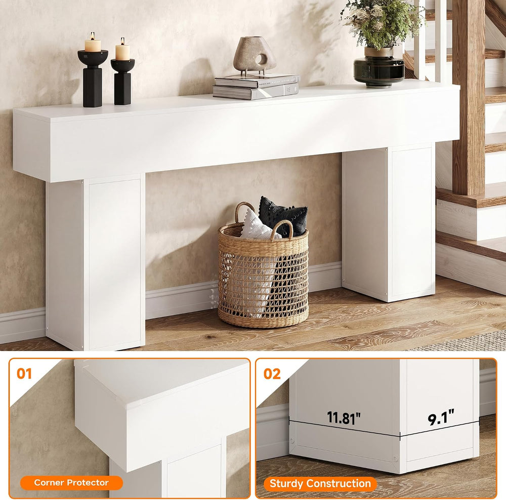 knoworld 70.9-Inch Long Console Table, Wooden Sofa Table Behind Couch Tables,...