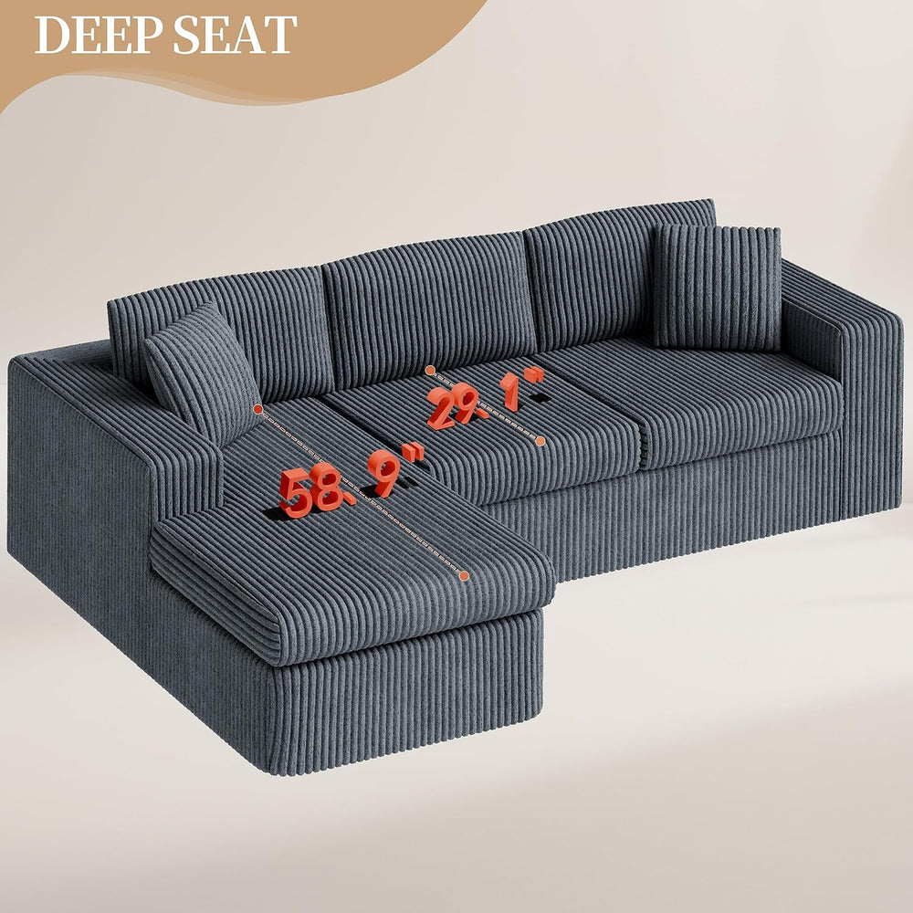 Vongrasig 105" Couches for Living Room,Sectional Couches Modular Sofa wi...