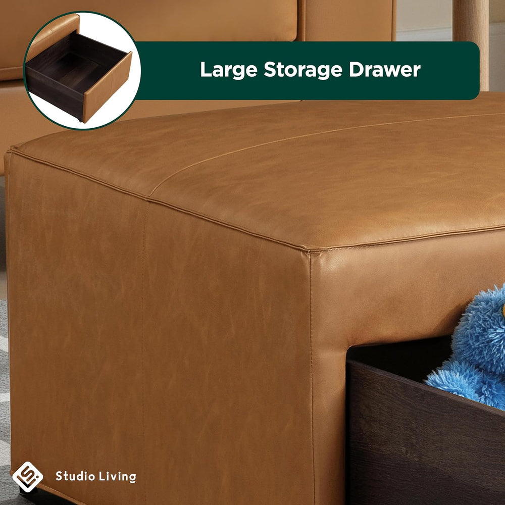 Studio Living® Harrison 29.1" Storage Ottoman, Large Removable Storage D...