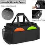 Detailing Bag with Polisher Carry Bag, Large Detail Car Care Box for Auto Detailing Supplies, Car Wash Caddy & Trunk Organizer for Buffer Bottle Towel & Cleaning Kit, Black, Patent Design