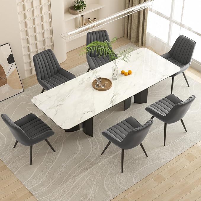 Nalupatio Modern Dining Chairs Set of 2, Comfy Dining Room Chairs with Thick ...