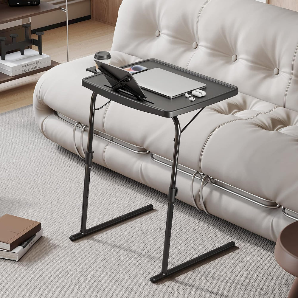 X TV Tray Table, Allpop Large TV Dinner Tray for Eating, Adjustable Folding L...