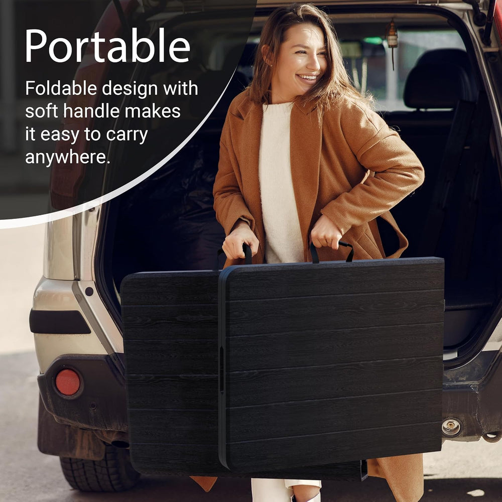 6 Feet Foldable Table with Built in Handle & Steel Legs | 6FT Heavy Duty ...