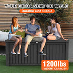 180 Gallon Outdoor Storage Box Waterproof Lockable Resin Deck Box Large, Patio Storage Bin for Pool Accessories Cushion Furniture, Garden Tools, UV-Resistant Outside Delivery Black