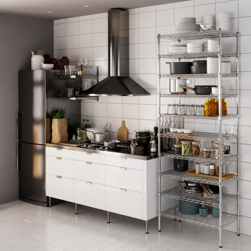 18" Deep x 30" Wide x 86" Height Wire Shelving Kit | 10-Tier | NSF Commercial Storage Rack Unit