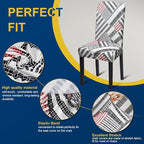 Dining Room Chair Covers - Stretch Kitchen/Dining Room Set of 6 - Removable Washable Slipcovers for Home, Hotel, Banquet