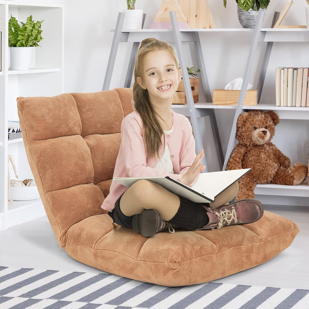 Giantex Folding Floor Chair with Back Support, 14 Adjustable Position, Padded...