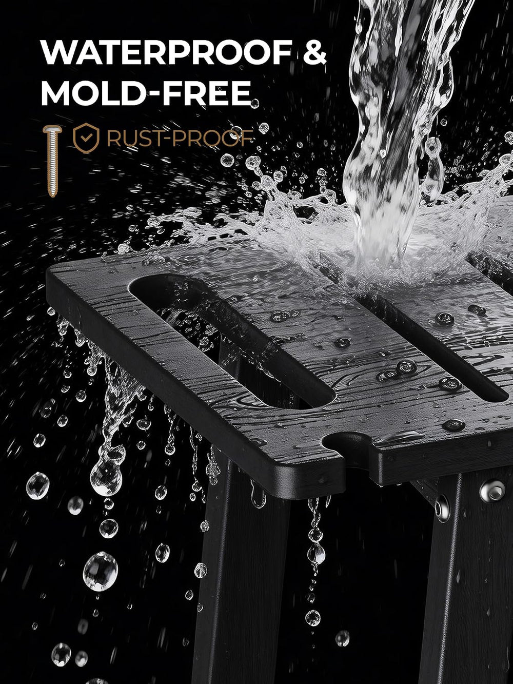 Shower Bench Seat, Non-Slip Shower Benches for Inside Shower to Sit on, HDPE ...