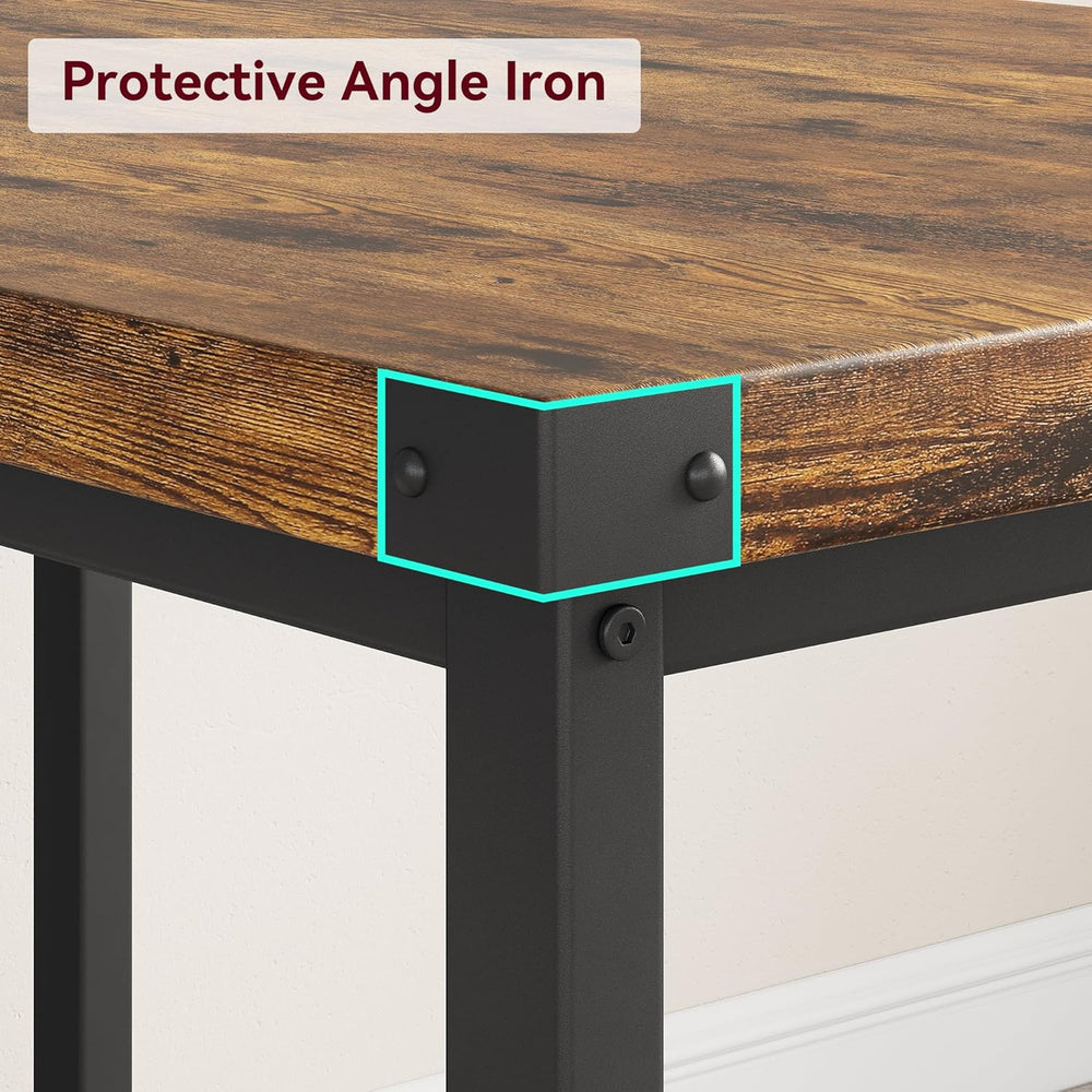 GAOMON Dining Table Set for 4, Wooden Kitchen Table with 2 Benches, 3 Piece R...