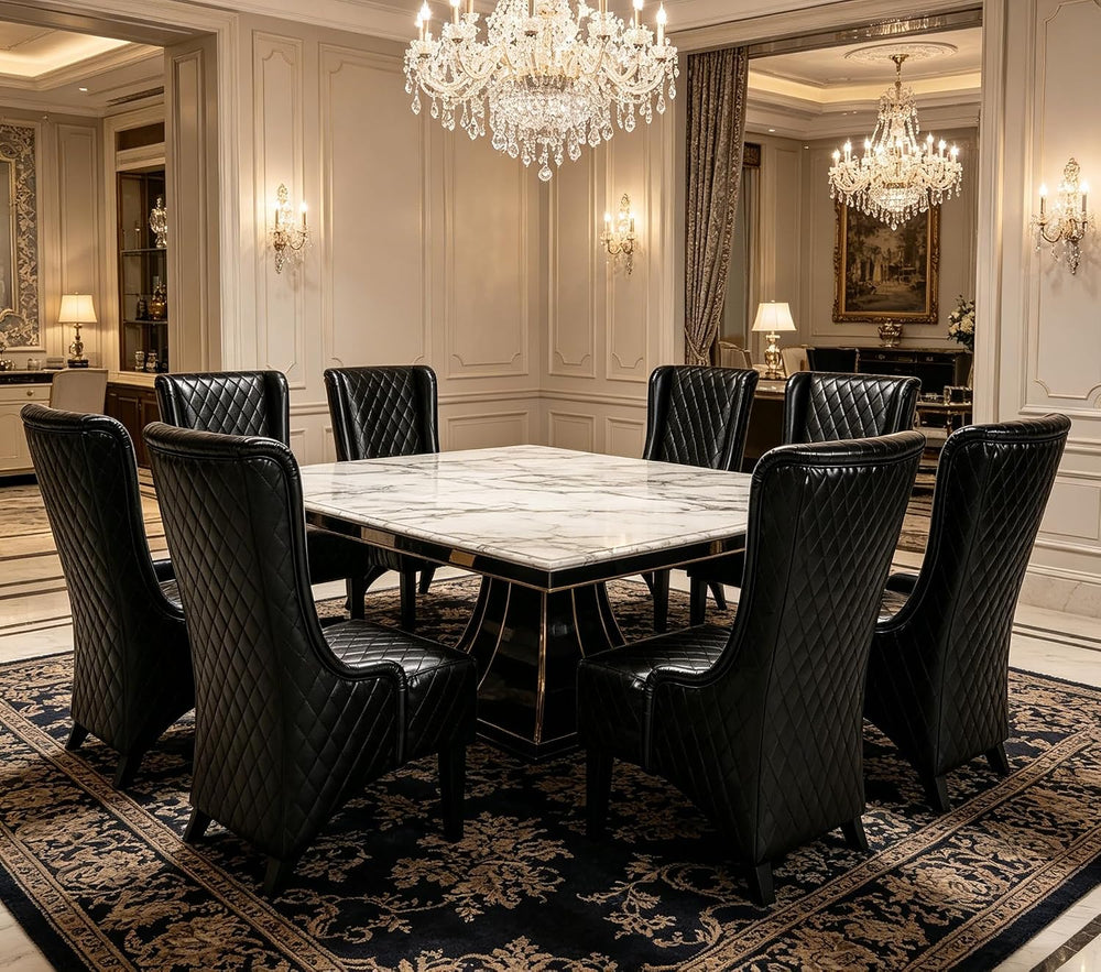 Henf High Back Dining Chair Set of 2, Upholstered Wing Back Dining Chairs Kin...