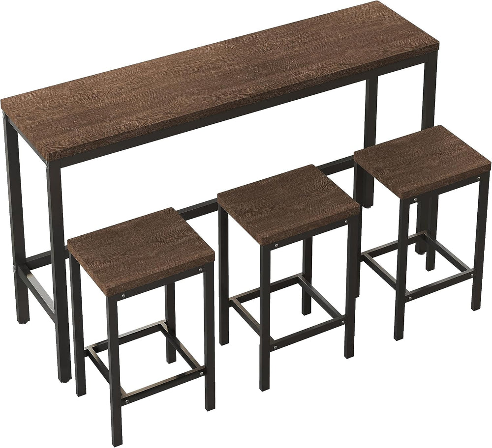 Harper & Bright Designs 4-Piece Dining Set with Long Table & 3 Stools...