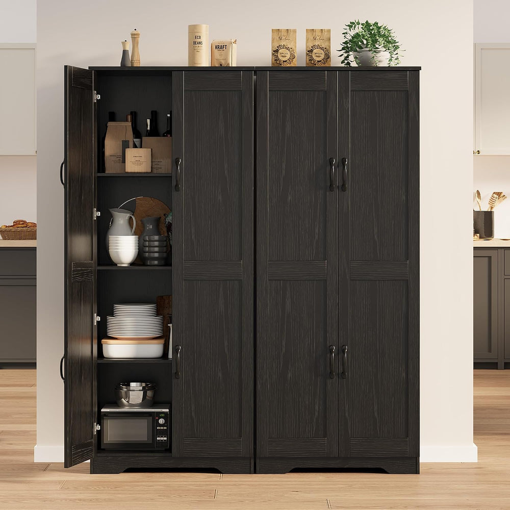 GarveeLife Tall Pantry Cabinet with Adjustable Shelves, 60" Freestanding...