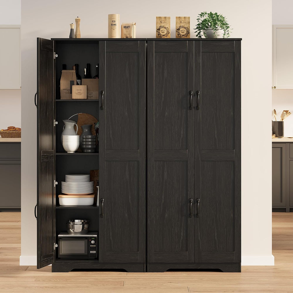IDEALHOUSE 60" Tall Pantry Cabinet | Kitchen Storage Cabinet with 2 Door...