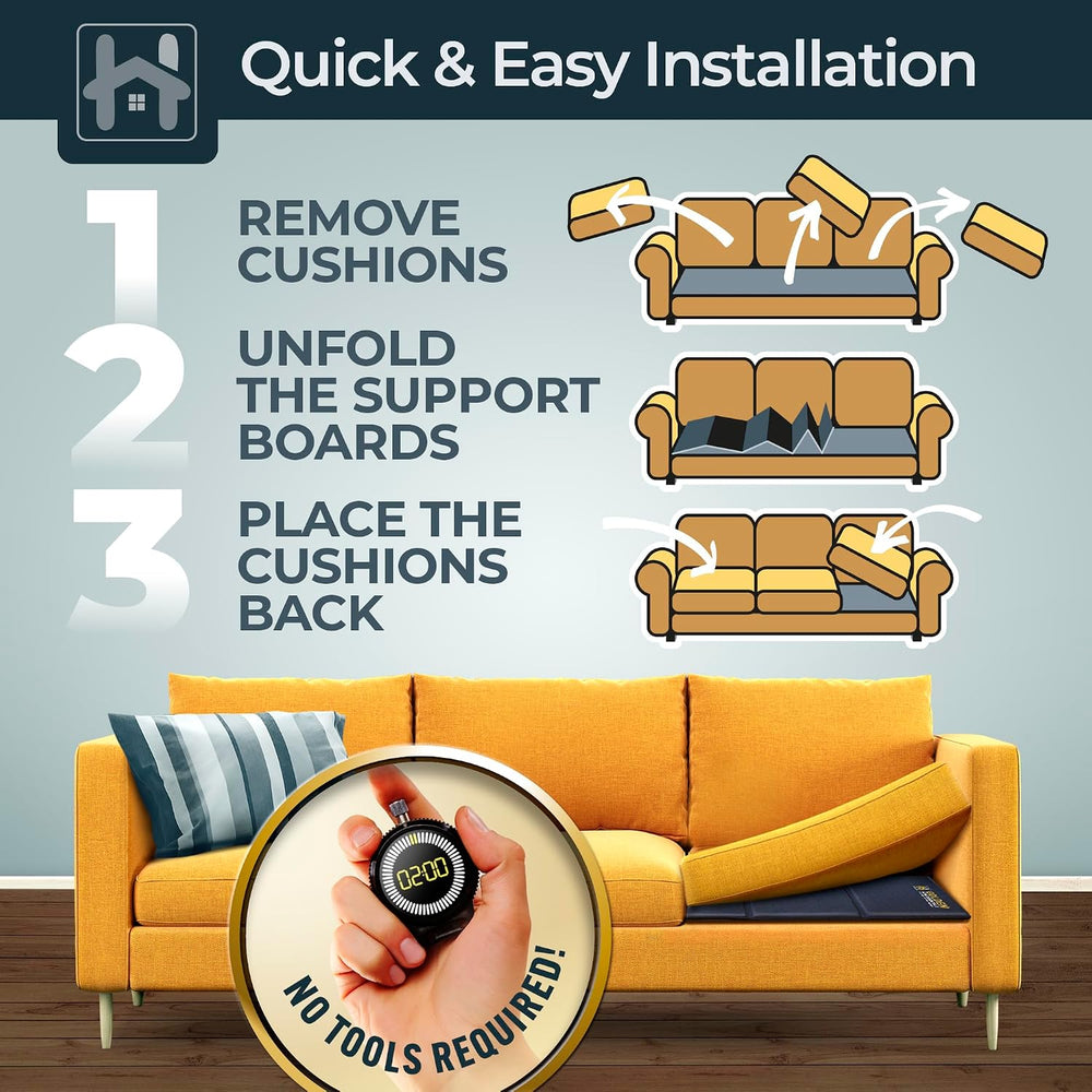 Golden Home Essentials XXXL Heavy Duty Couch Support for Sagging Cushions - 3...