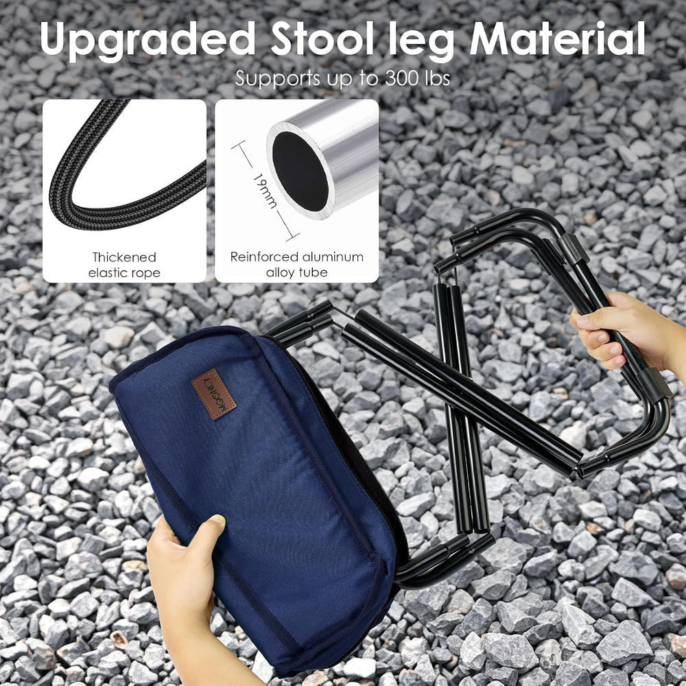 MOONCY 16-Inch Collapsible Stool, Portable Aluminum Alloy Pocket Chair with S...