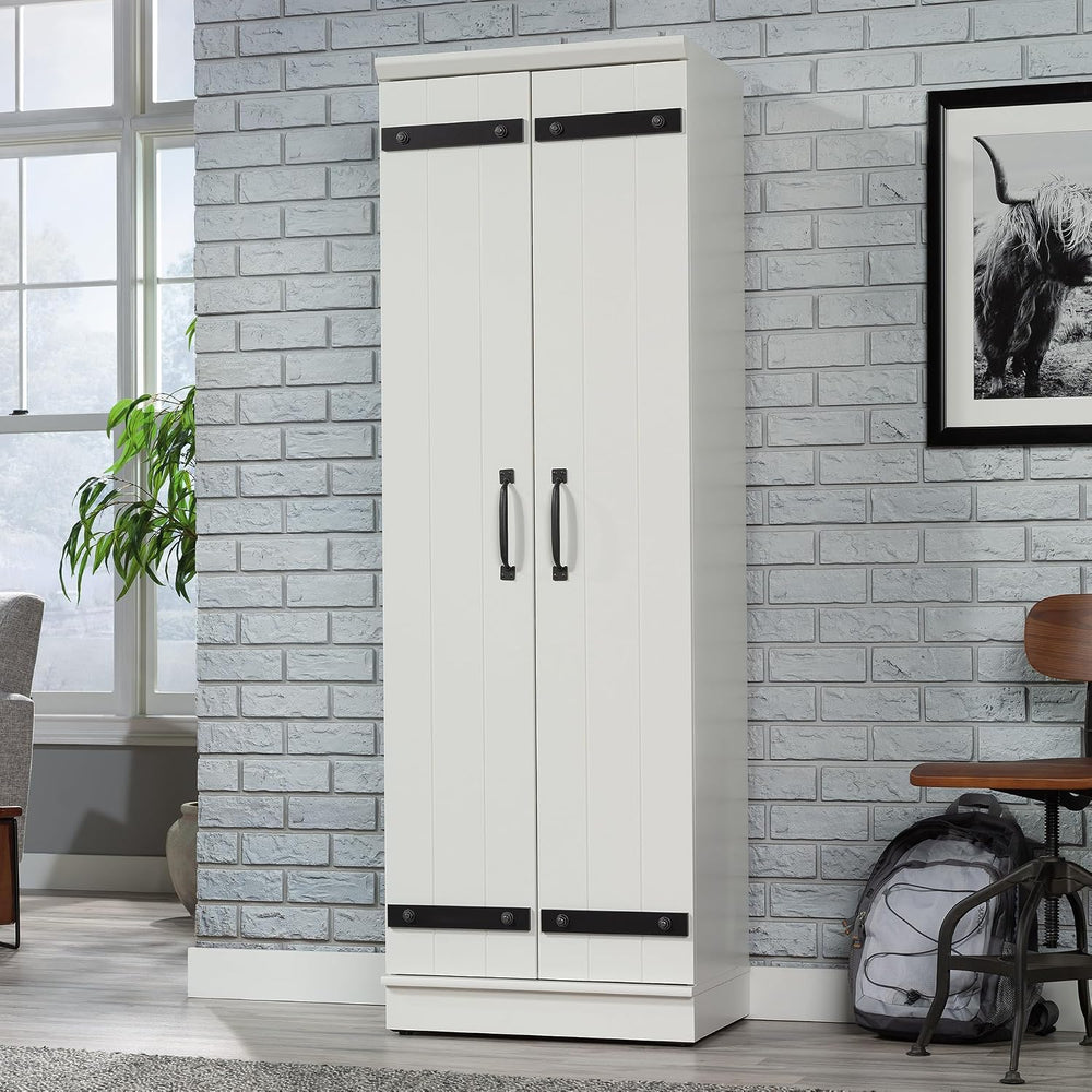 Sauder HomePlus 2-Door Kitchen Pantry Cabinet/Pantry cabinets, Soft White Finish