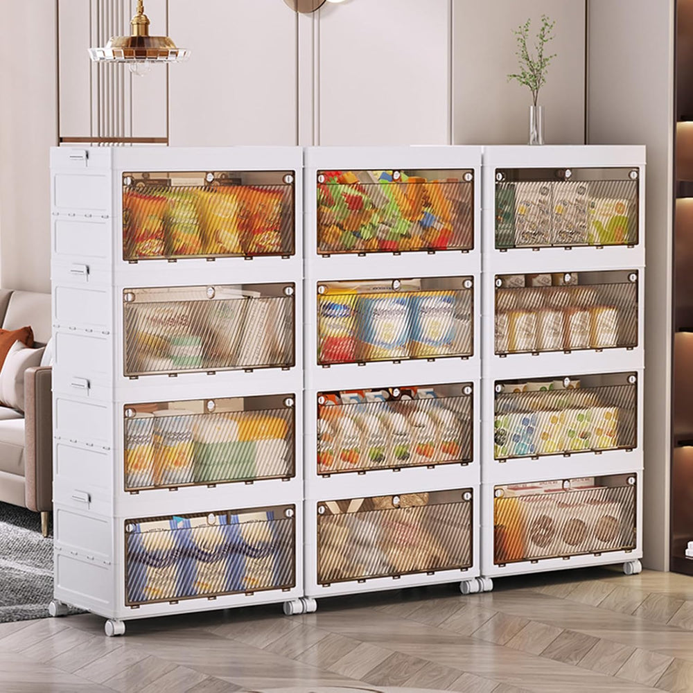 Closet Folding Wardrobe Armoire with Storage Cubes Efficient Clothes Organiza...