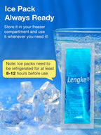 Leng Ke Ice Pack TSA Approved for Travel, Small Ice Packs, Reusable Ice Packs for Medication, Sutiable for Most Insulin Cooler Travel Case (4 Packs)